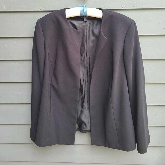 Kasper Black Open Front Jacket size 18W - Picture 6 of 9